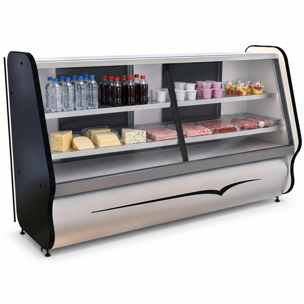 Balcão Refrigerado Ormifrio Toop BRT 180 1,80m 2 Pistas Frias Preto