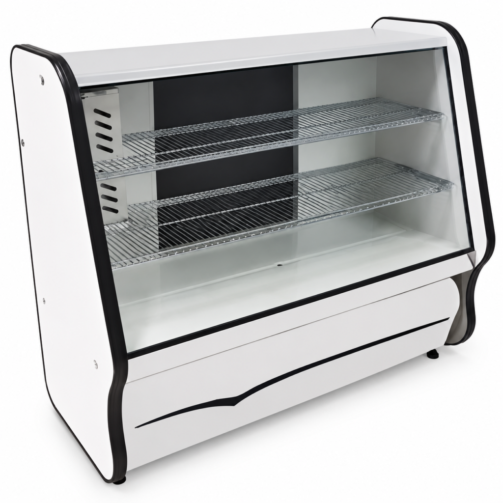 Balcão Vitrine Refrigerado Ormifrio Toop BTT 125 1,25m para Bolos e Tortas Branco