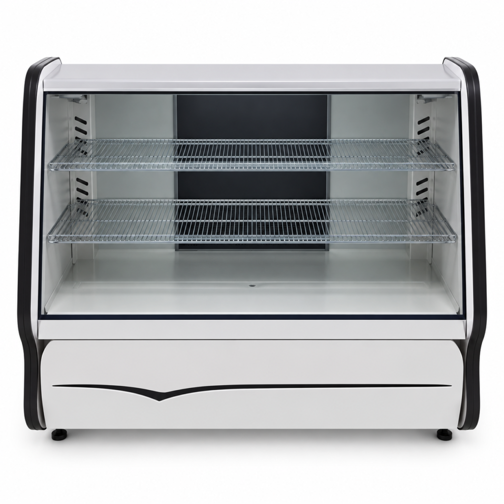Balcão Vitrine Refrigerado Ormifrio Toop BTT 125 1,25m para Bolos e Tortas Branco