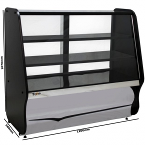 Balcão Vitrine Seco Ormifrio Toop BVT 120 1,20m Preto