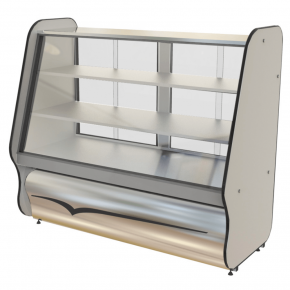 Balcão Vitrine Seco Ormifrio BVT 120 1,20m Branco para Padaria e Confeitaria