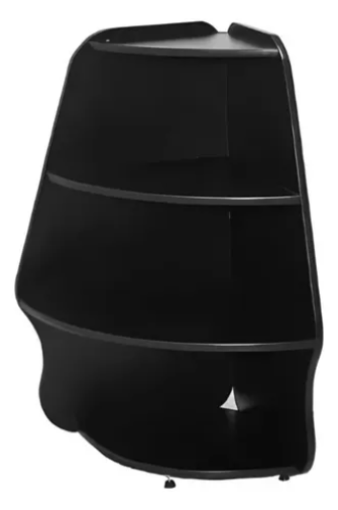 Balcão Curvo 90° Ormifrio Industrial Preto Mdf Mercadinho