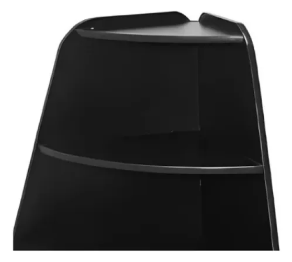 Balcão Curvo 90° Ormifrio Industrial Preto Mdf Mercadinho