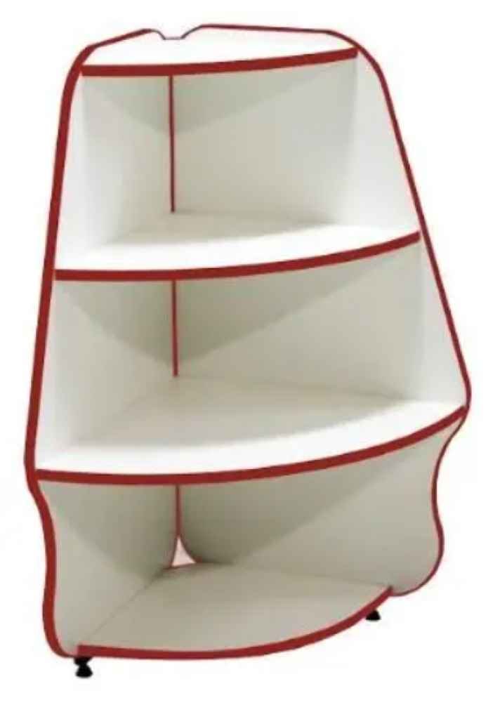 Expositor Curvo 90° Linha Toop ECT 078 Ormifrio Branco